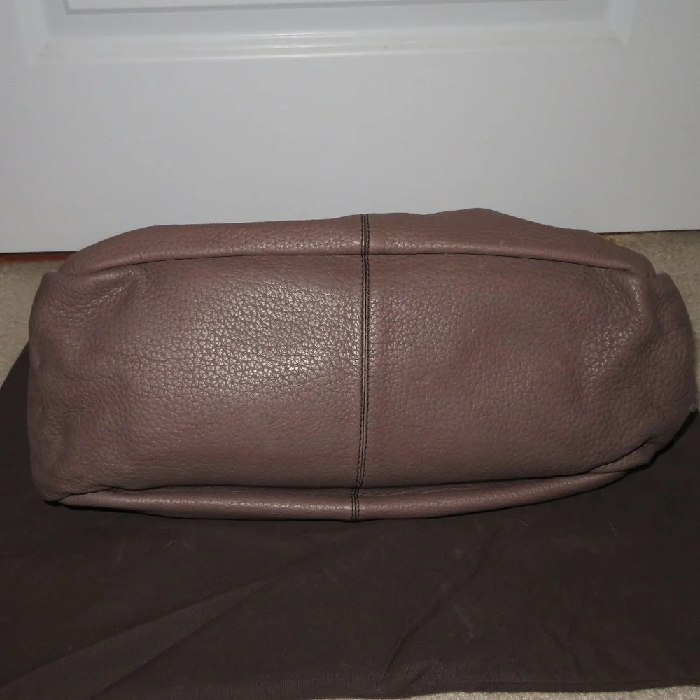 Tod's Taupe Mauve Deerskin Ivy Sacca Hobo Bag